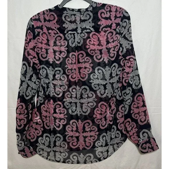 Banana Republic Milly Collection Size 04/13‎ Geometric Navy Multi Tunic Blouse - Picture 2 of 5